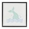 Stupell Industries Mermaid Tail in Water Framed Floater Canvas Wall Art Design by Carrie Cantwell